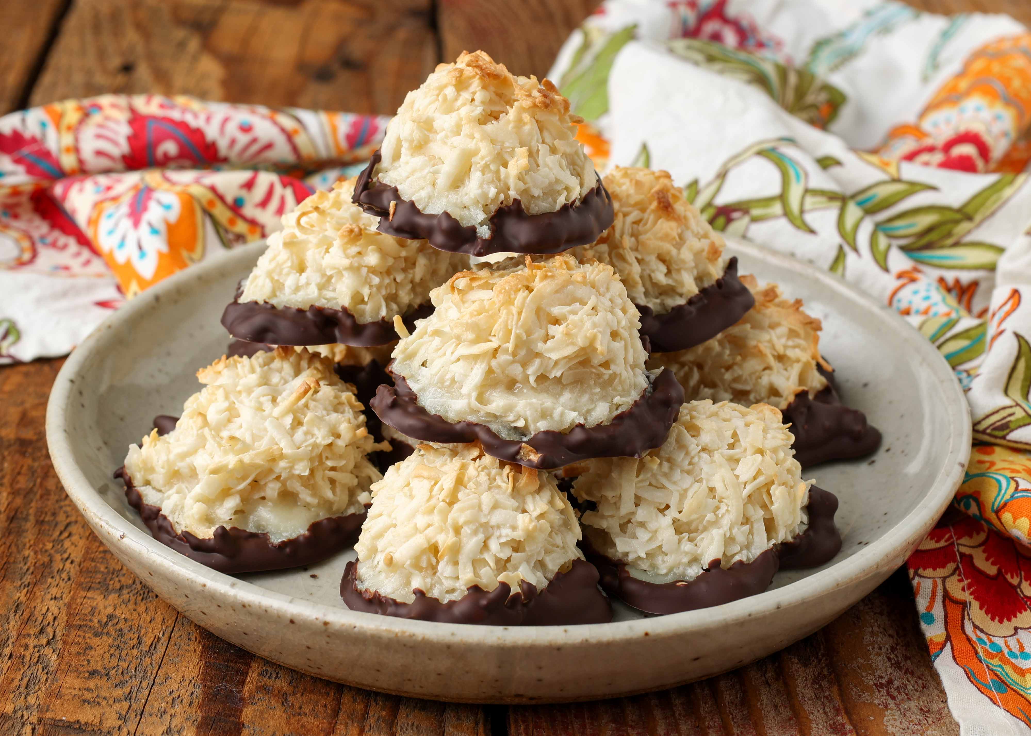 Easy Chocolate Dipped Coconut Macaroons: Pantry Staples to Bliss